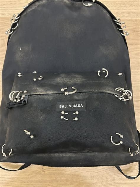 balenciaga graffiti bag replica|balenciaga piercing backpack.